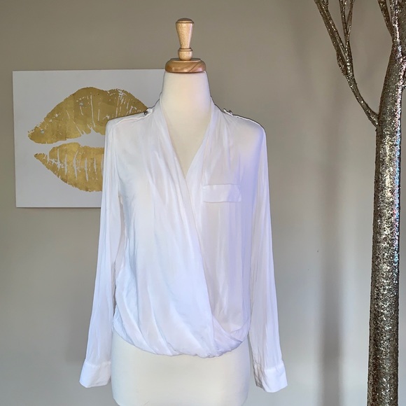 WHBM Open Front Artist Workit Blouse Size 2 - Picture 1 of 7